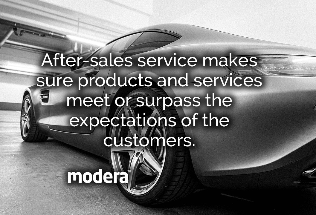 After-sales service makes sure products and services meet or surpass the expectations of the customers.