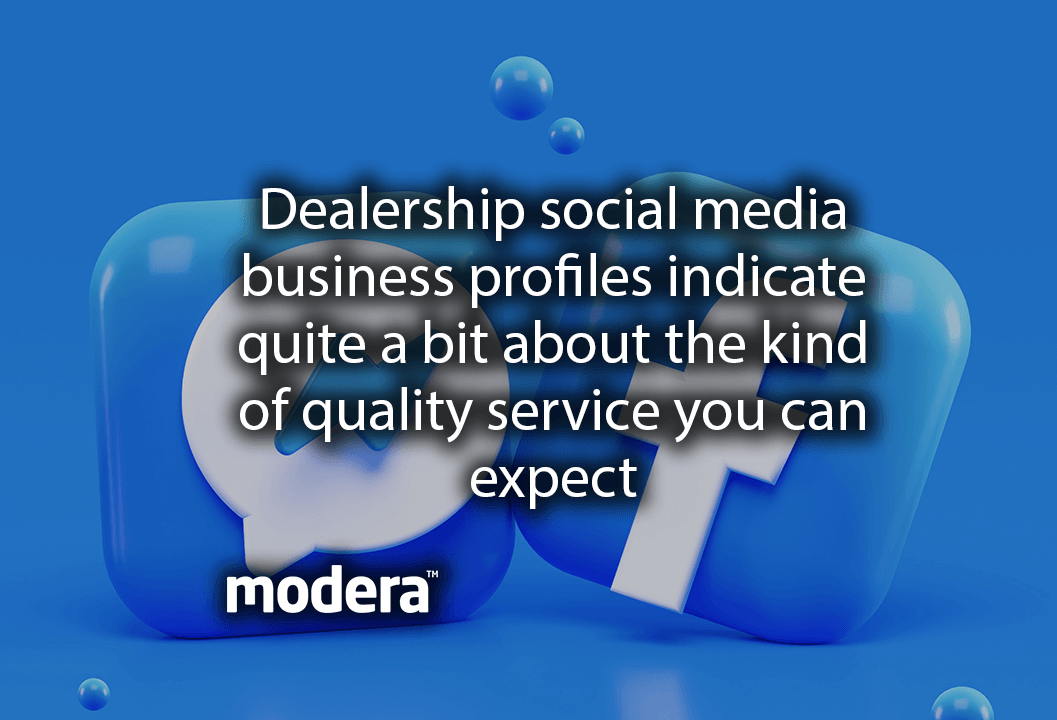 Dealership social media business profiles