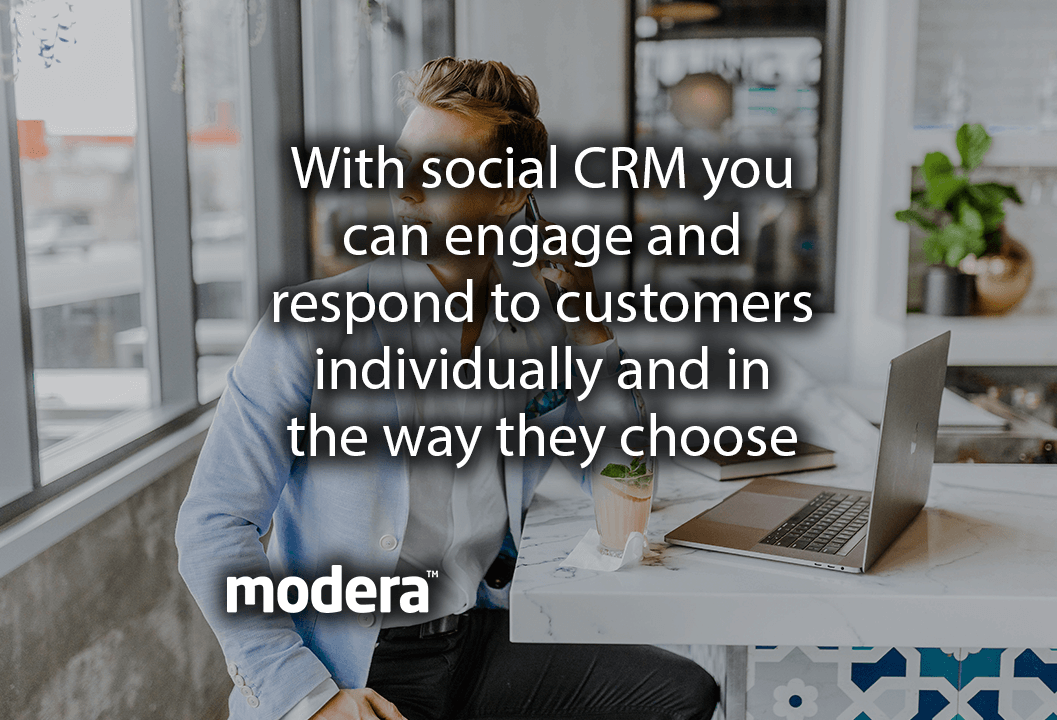 engage with customers via social crm