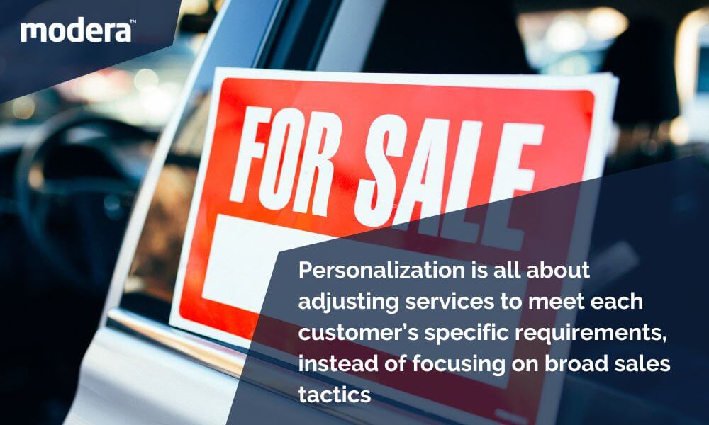 personalization in car sales process